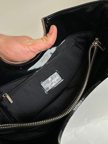 Vintage Courrèges AC Monogram 2Way Tote Bag Black
