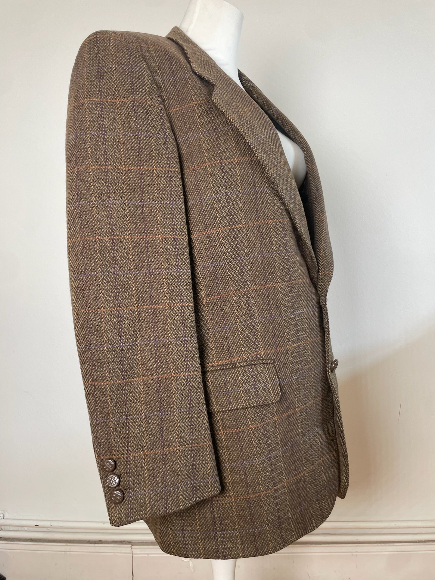 Vintage Balenciaga Wool Blazer Brown