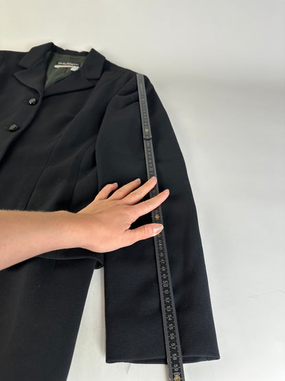 Vintage Ferragamo Wool Blazer Black L
