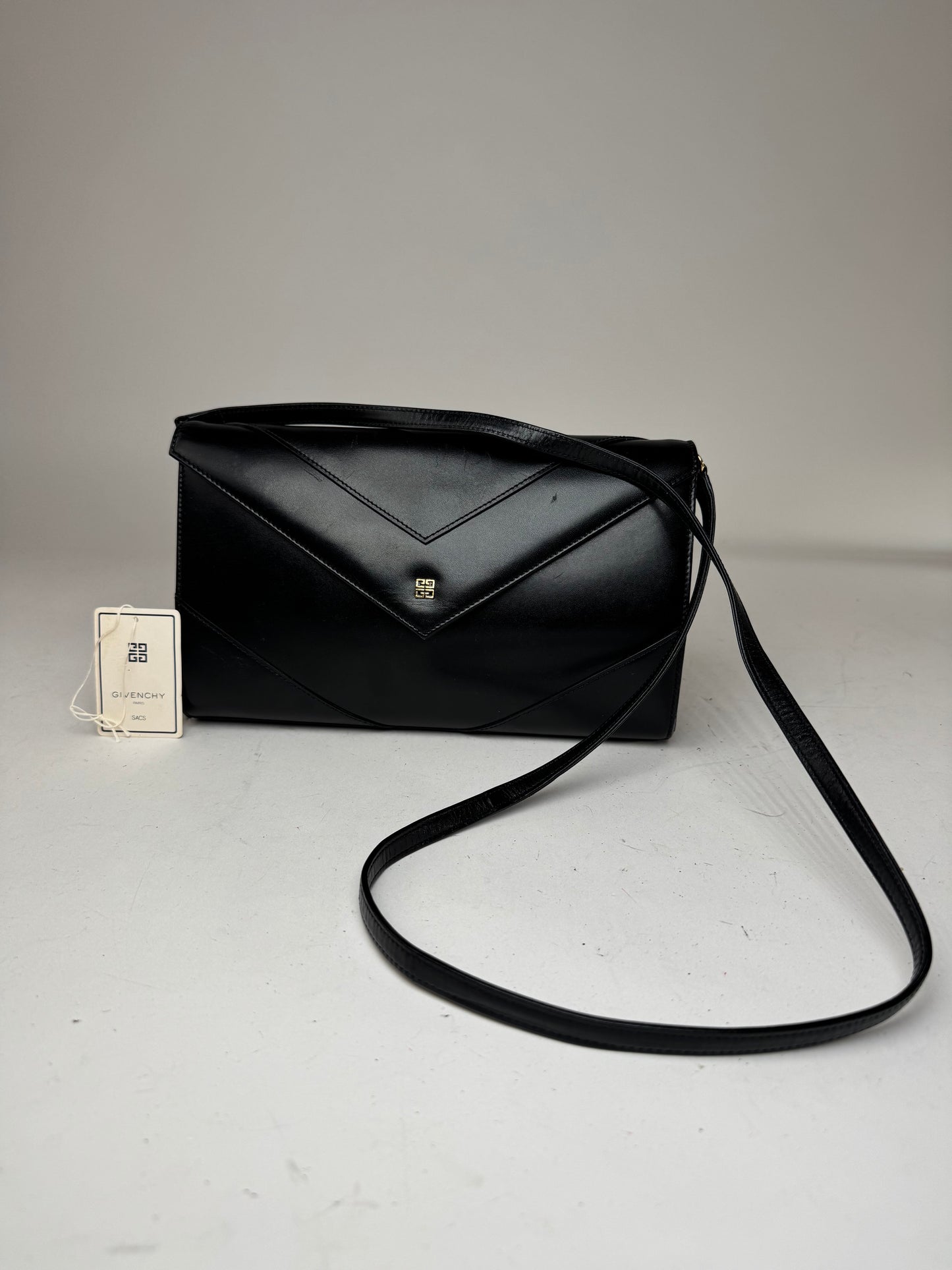 Vintage Givenchy Leather Crossbody Bag black