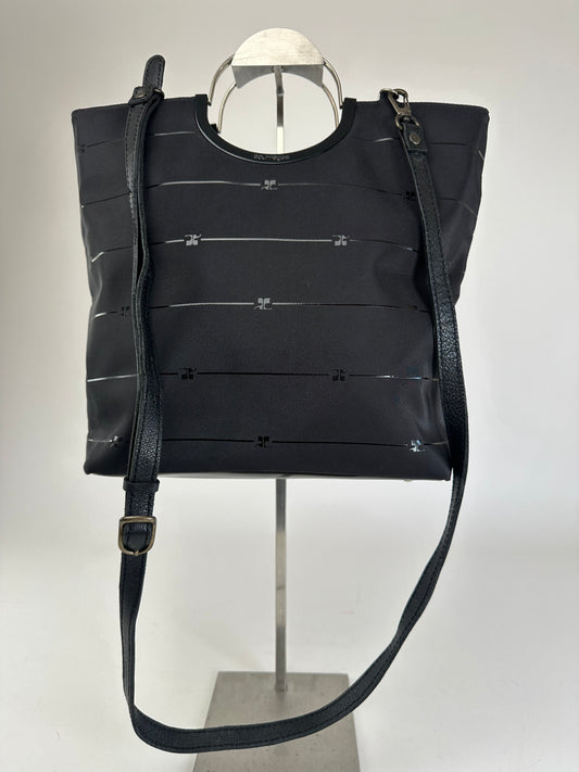 Vintage Courrèges AC Monogram 2Way Tote Bag Black
