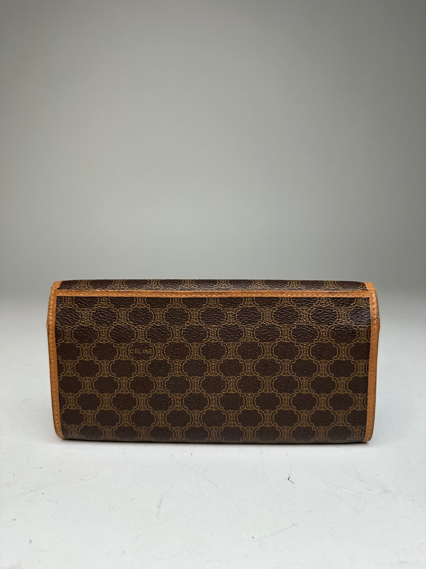 Vintage Celine Paris Triomphe Monogram Leather Wallet Btown