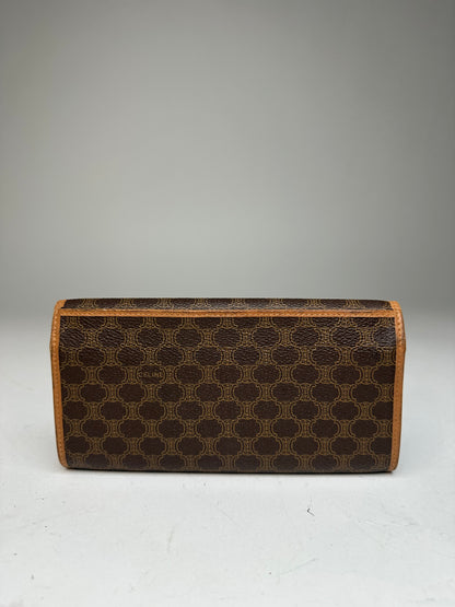 Vintage Celine Paris Triomphe Monogram Leather Wallet Btown