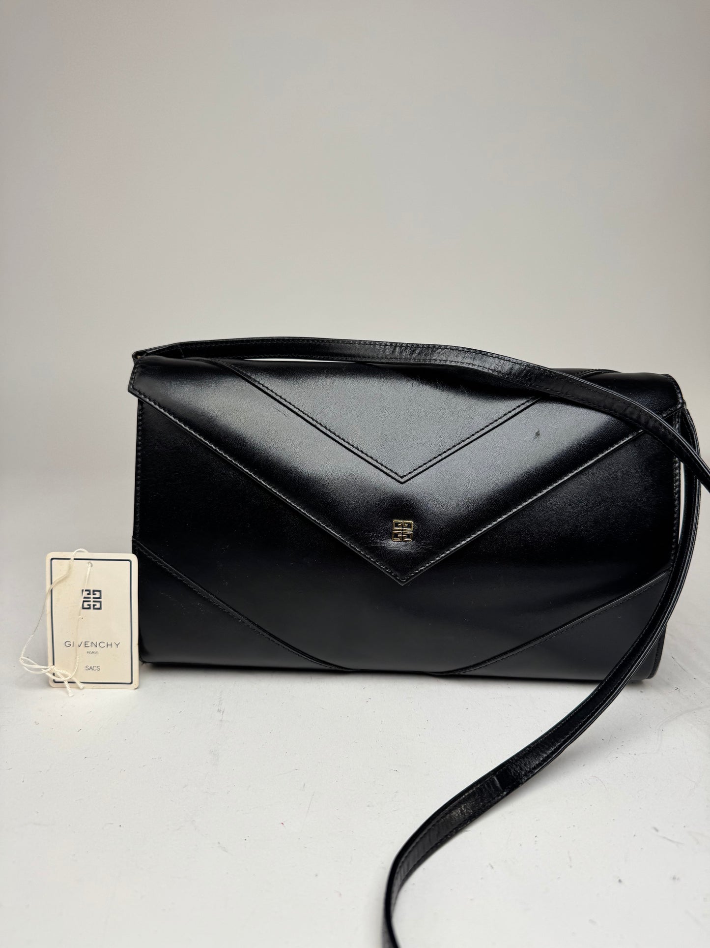 Vintage Givenchy Leather Crossbody Bag black