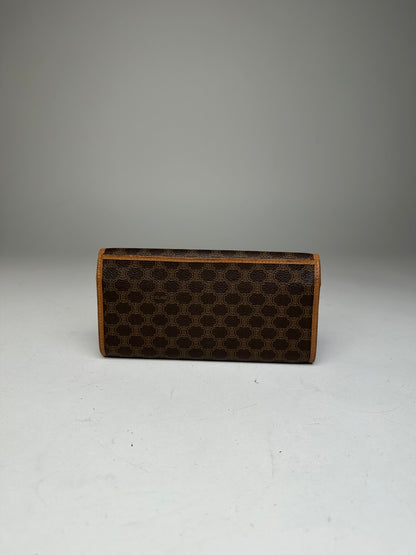 Vintage Celine Paris Triomphe Monogram Leather Wallet Btown