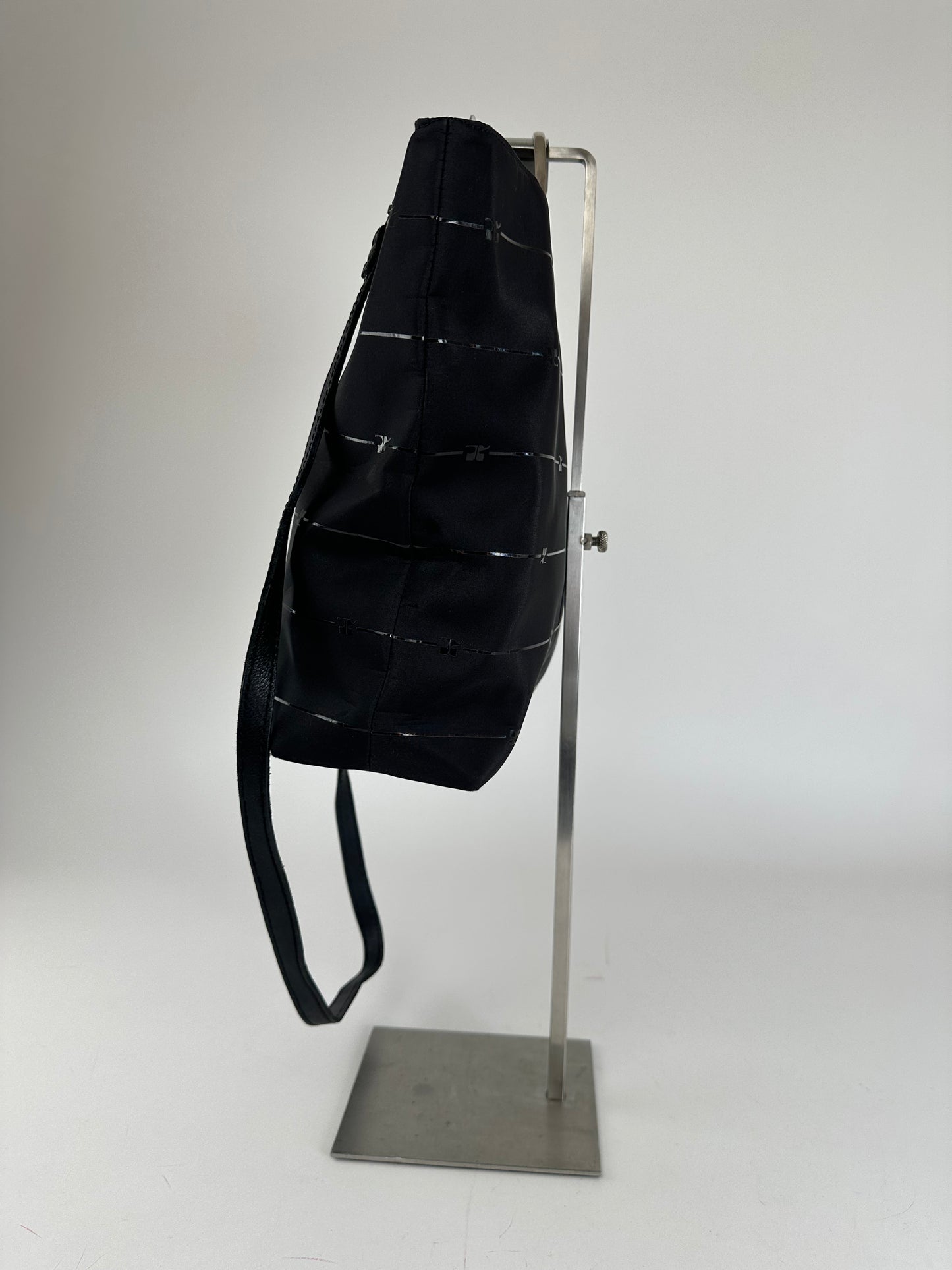 Vintage Courrèges AC Monogram 2Way Tote Bag Black
