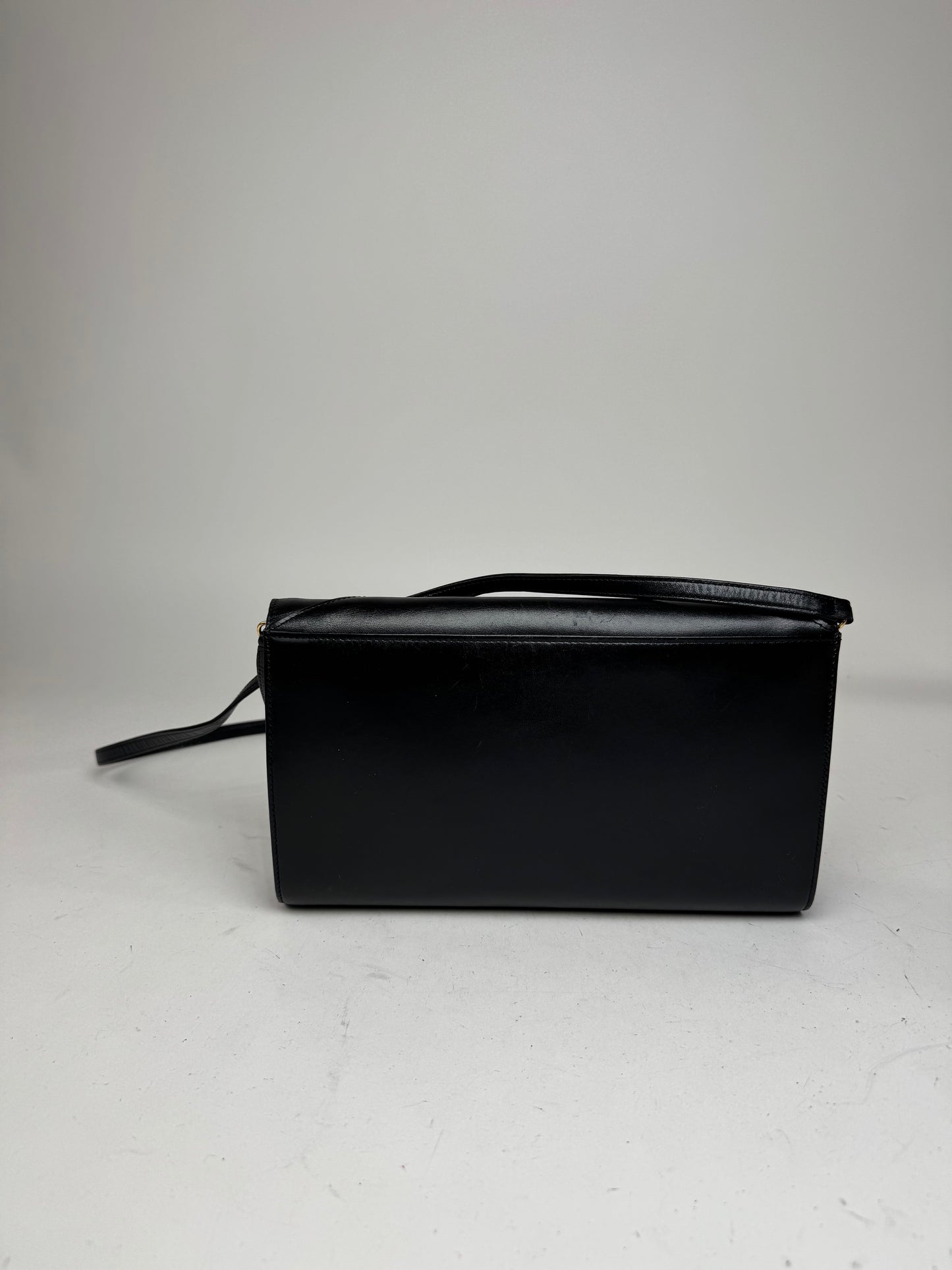 Vintage Givenchy Leather Crossbody Bag black