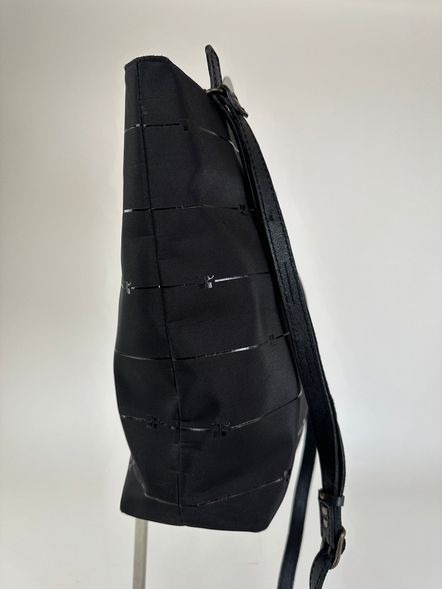 Vintage Courrèges AC Monogram 2Way Tote Bag Black