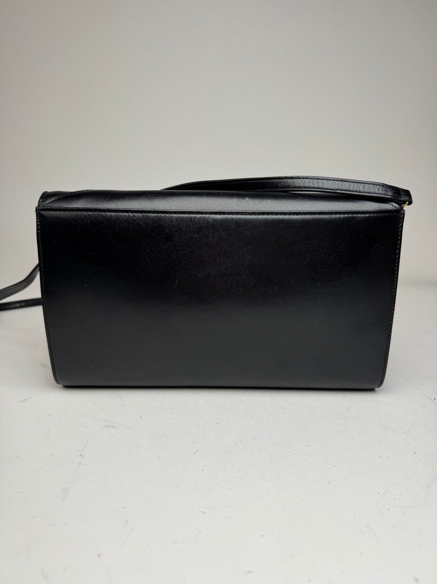 Vintage Givenchy Leather Crossbody Bag black