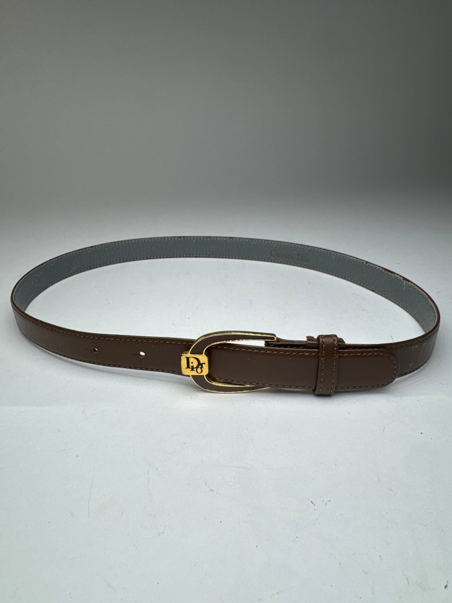 Vintage Dior Leather belt brown