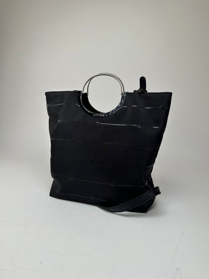 Vintage Courrèges AC Monogram 2Way Tote Bag Black
