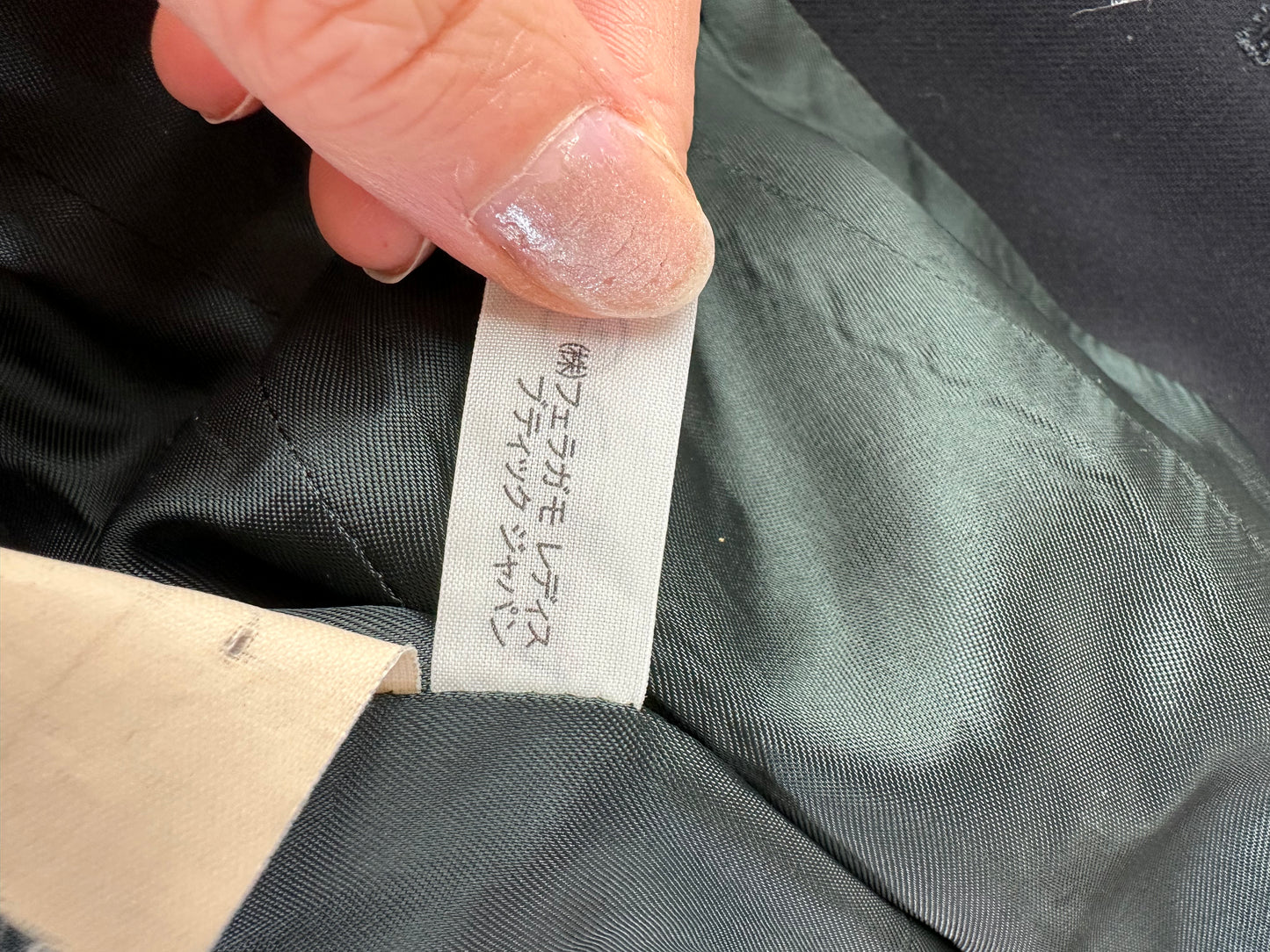 Vintage Ferragamo Wool Blazer Black L