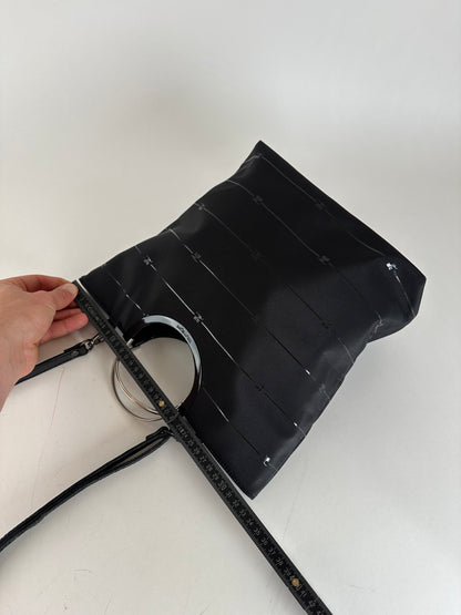 Vintage Courrèges AC Monogram 2Way Tote Bag Black