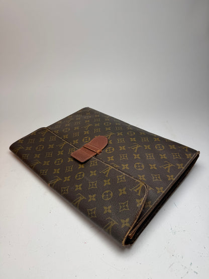 Pochette vintage Louis Vuitton en cuir Monogram marron