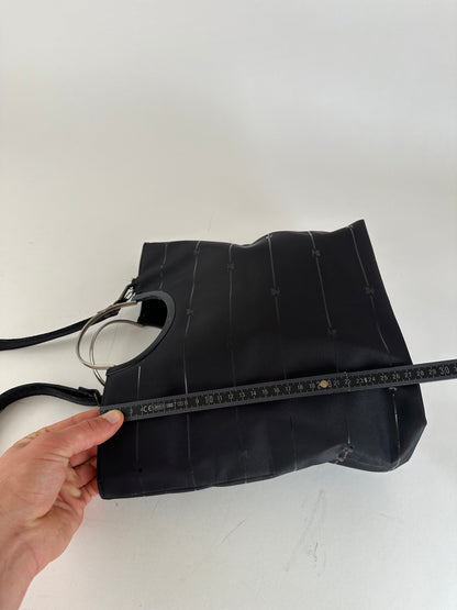 Vintage Courrèges AC Monogram 2Way Tote Bag Black