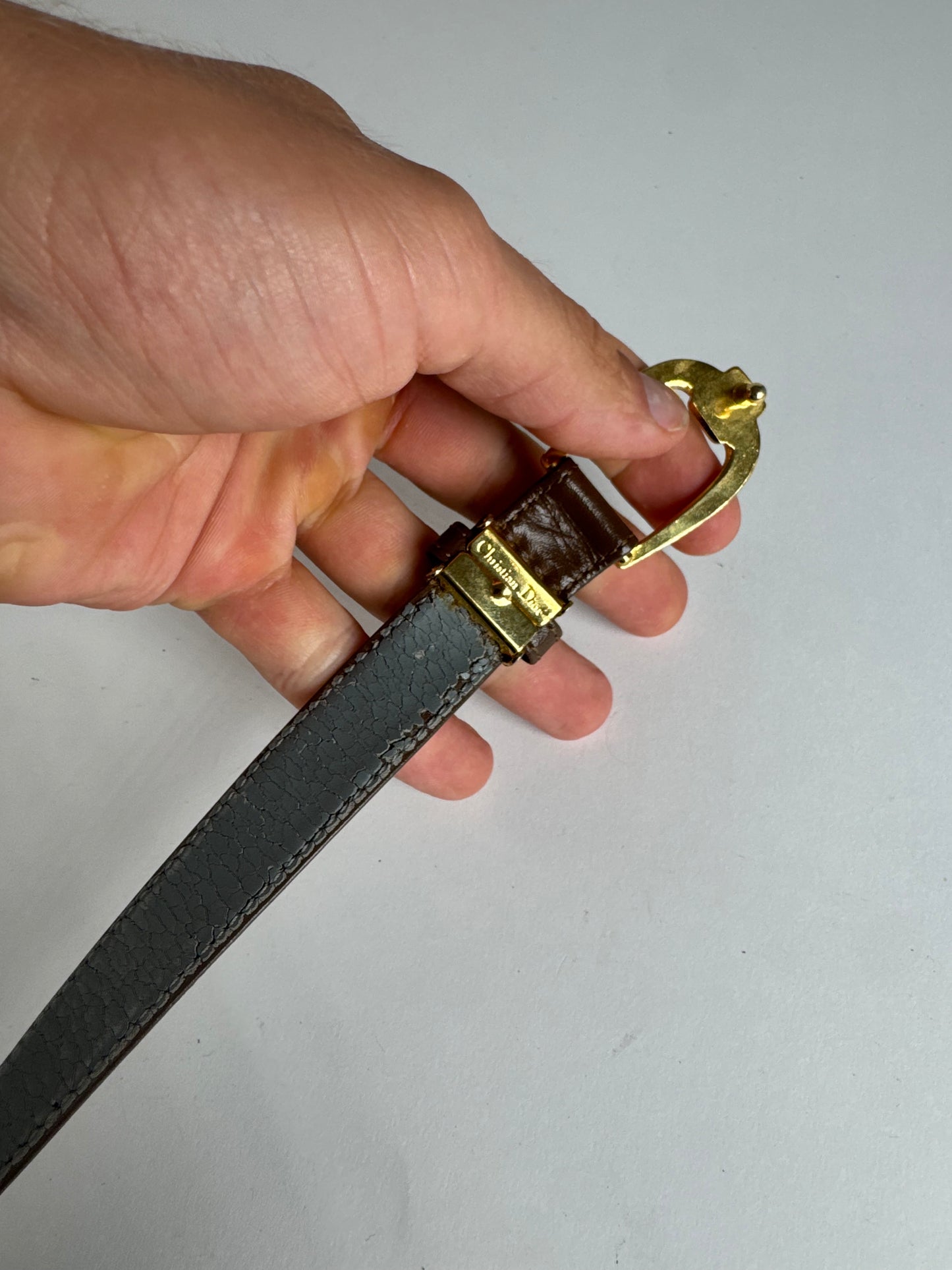 Vintage Dior Leather belt brown