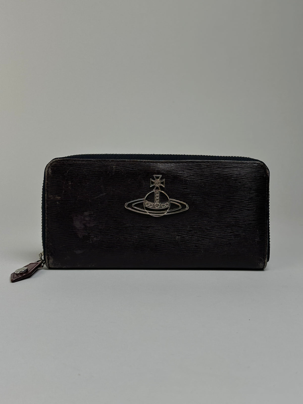 Vintage Vivienne Westwood Textured Leather Bifold Wallet Black