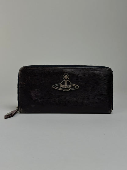 Vintage Vivienne Westwood Textured Leather Bifold Wallet Black