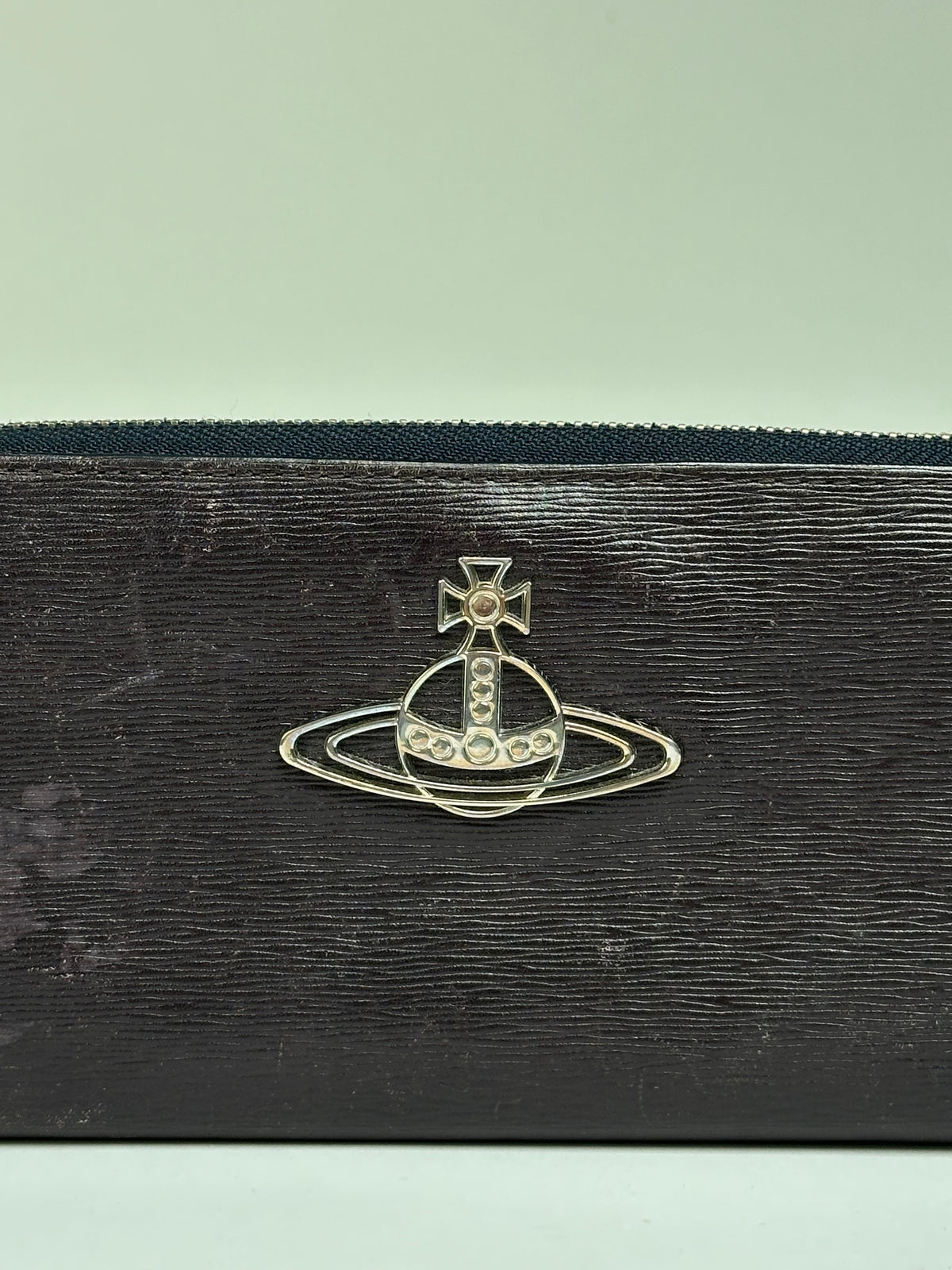 Vintage Vivienne Westwood Textured Leather Bifold Wallet Black
