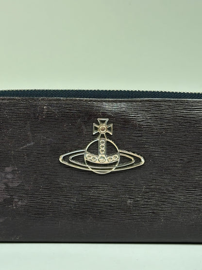 Vintage Vivienne Westwood Textured Leather Bifold Wallet Black
