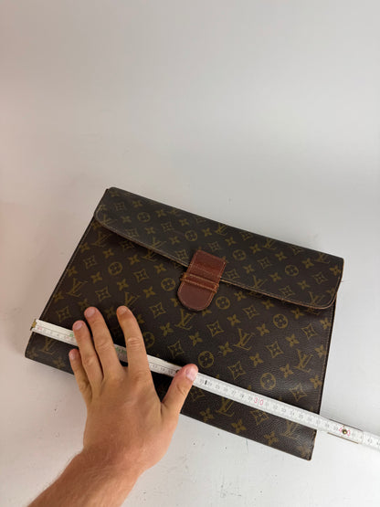 Pochette vintage Louis Vuitton en cuir Monogram marron