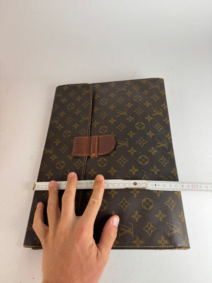 Pochette vintage Louis Vuitton en cuir Monogram marron