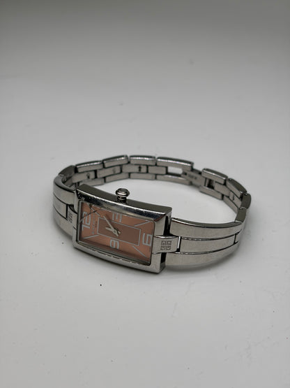 Vintage Givenchy Stainless Steel Bracelet Watch Light Pink