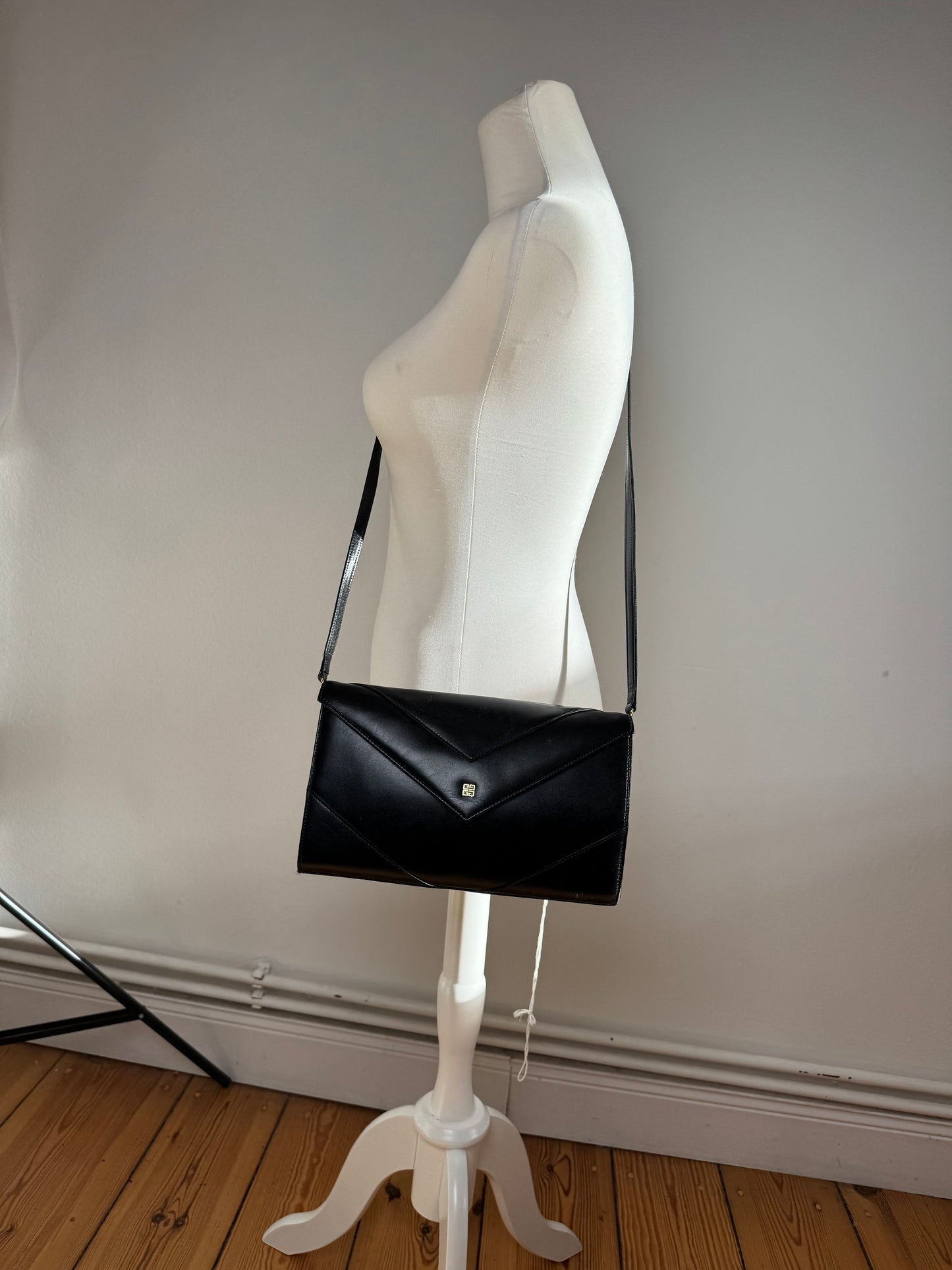 Vintage Givenchy Leather Crossbody Bag black