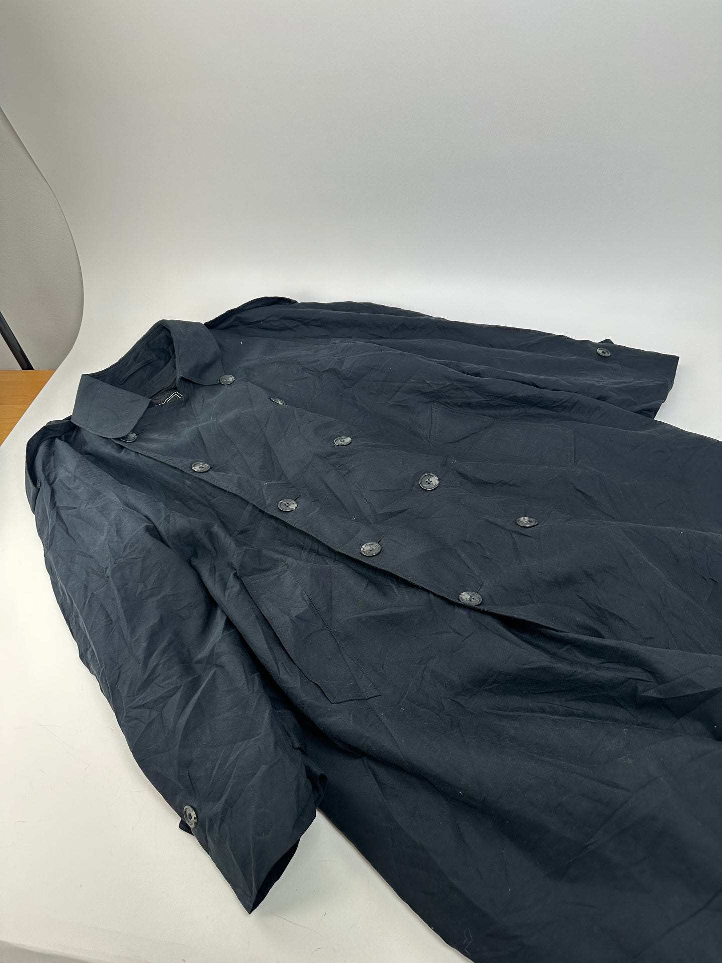 Vintage Dior Men's Microfiber Trenchcoat Black XL