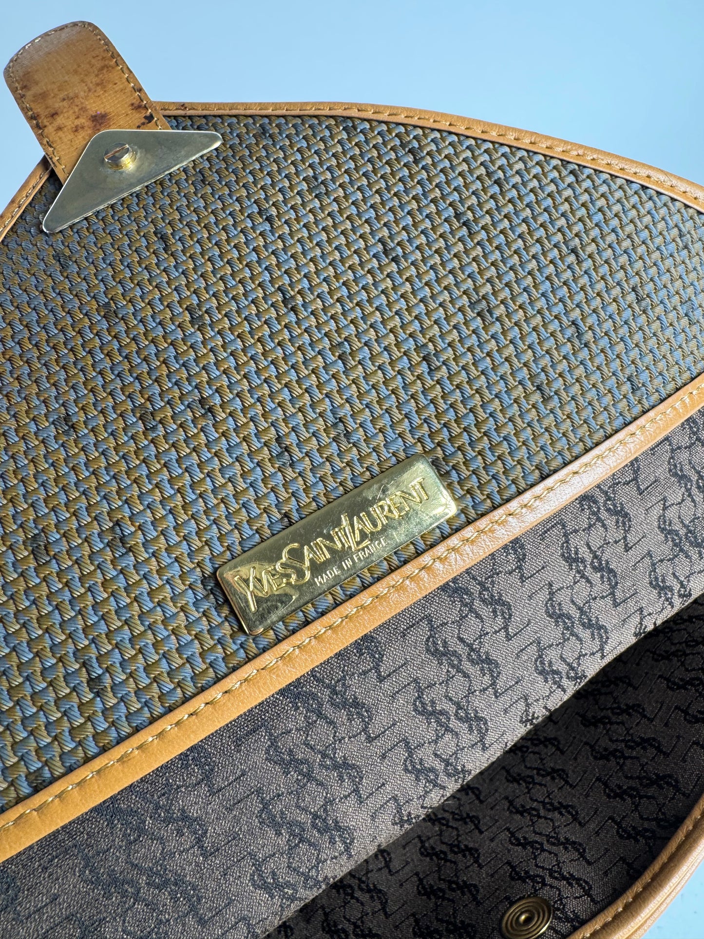 Sac vintage Yves Saint Laurent marron gris Marron