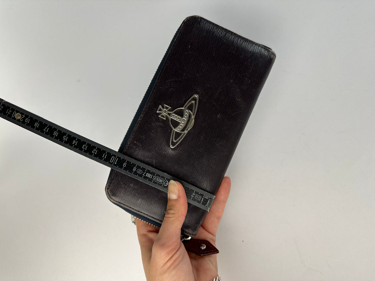 Vintage Vivienne Westwood Textured Leather Bifold Wallet Black