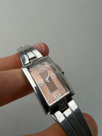 Vintage Givenchy Stainless Steel Bracelet Watch Light Pink