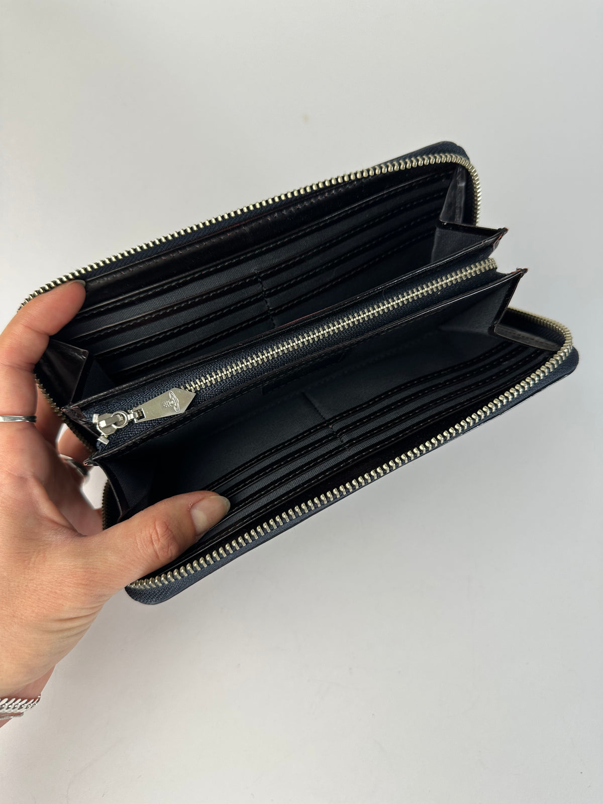 Vintage Vivienne Westwood Textured Leather Bifold Wallet Black
