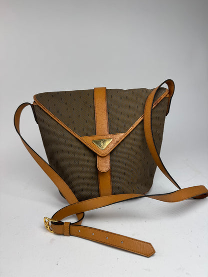 Sac vintage Yves Saint Laurent marron gris Marron