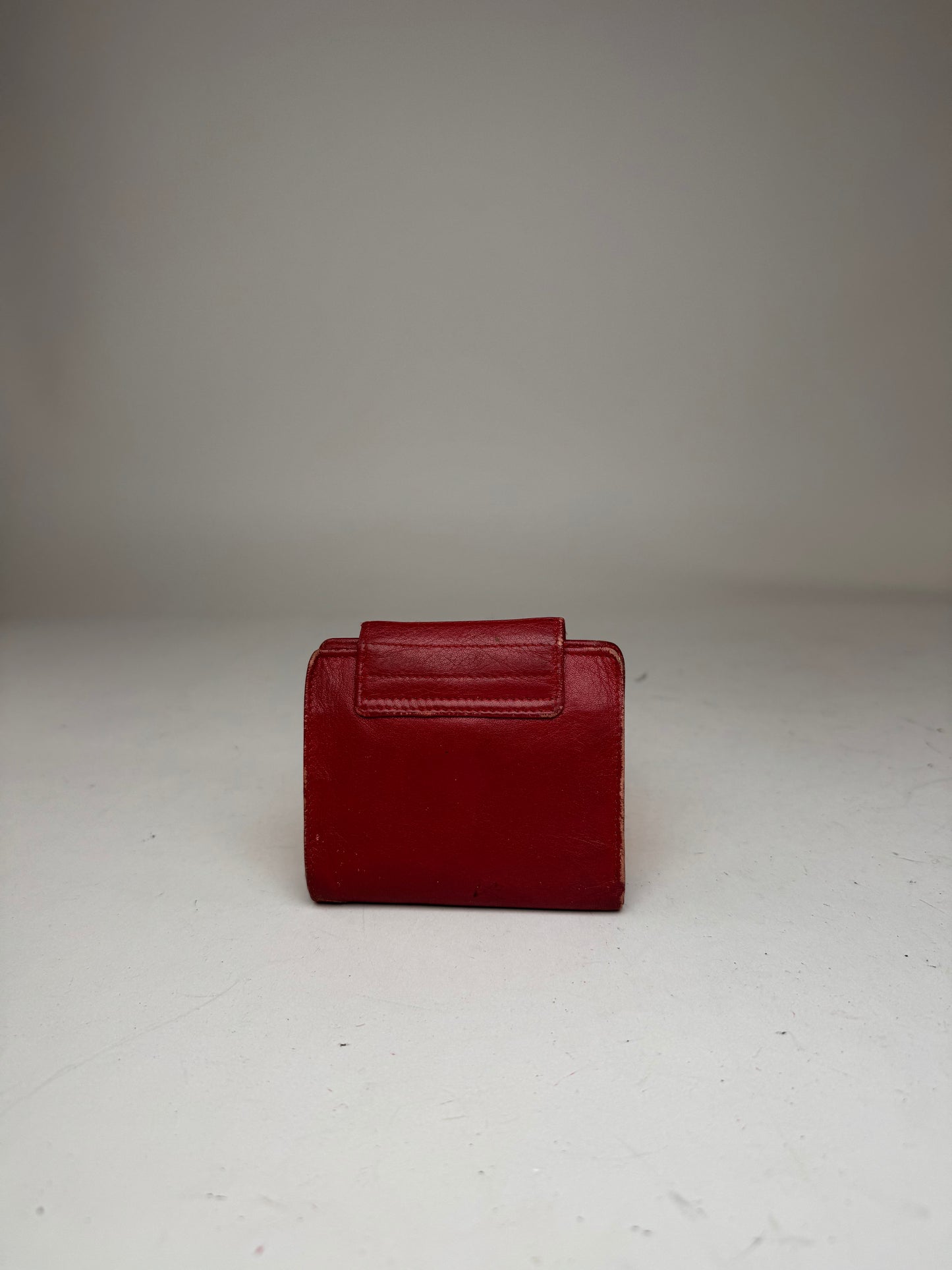 Vintage Dior Leather Wallet Red