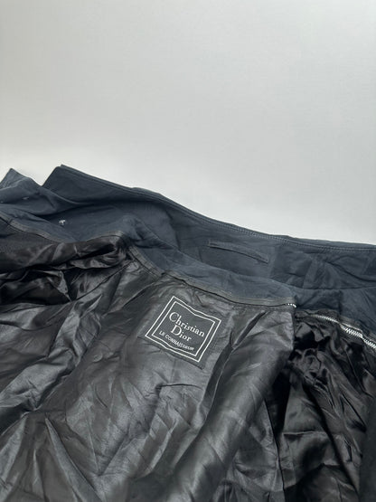 Vintage Dior Men's Microfiber Trenchcoat Black XL