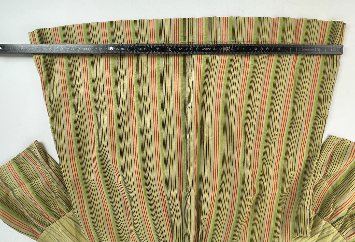 Vintage Etro Striped Silk Top Green Orange IT44