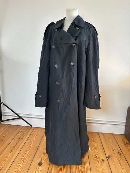 Vintage Dior Men's Microfiber Trenchcoat Black XL
