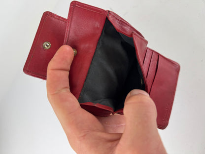 Vintage Dior Leather Wallet Red