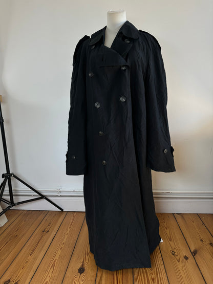 Vintage Dior Men's Microfiber Trenchcoat Black XL