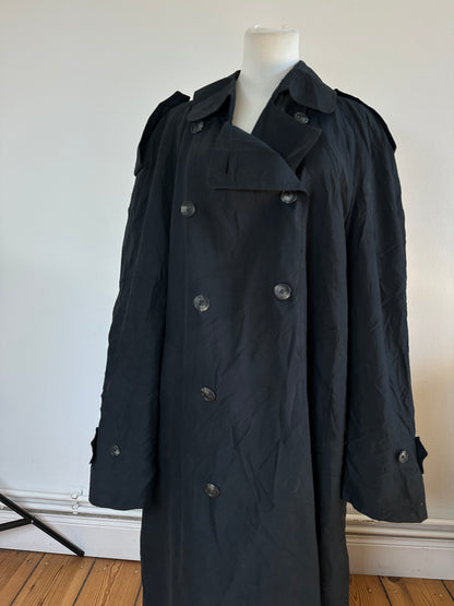 Vintage Dior Men's Microfiber Trenchcoat Black XL