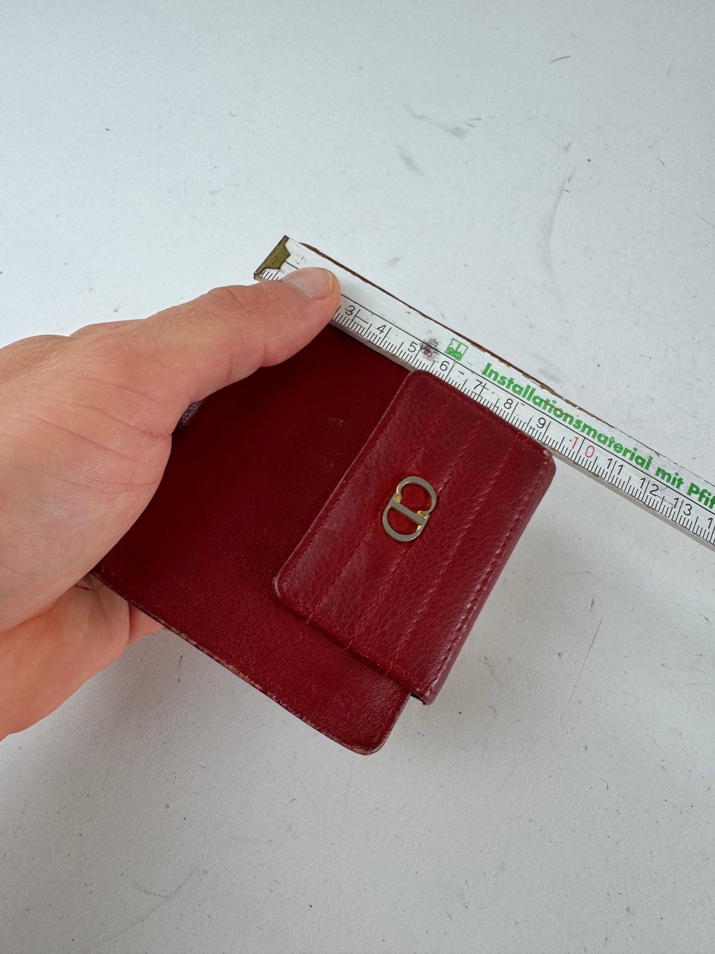 Vintage Dior Leather Wallet Red