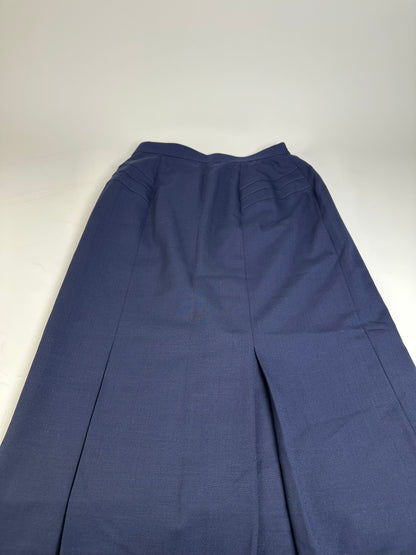 Vintage Burberry Wool Skirt Navy Blue M