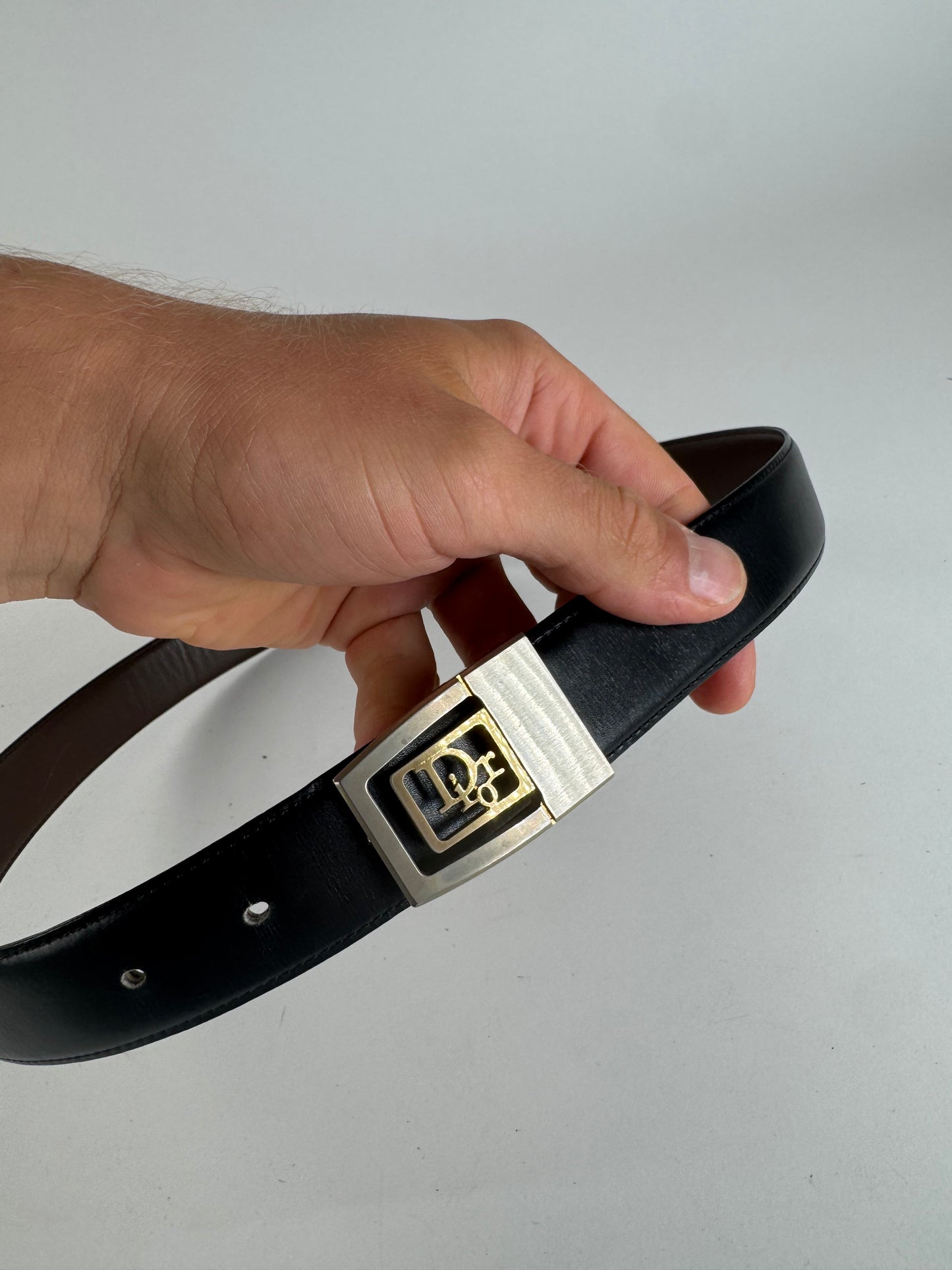 Vintage Dior Leather belt brown