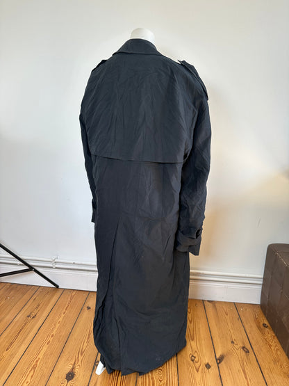 Vintage Dior Men's Microfiber Trenchcoat Black XL