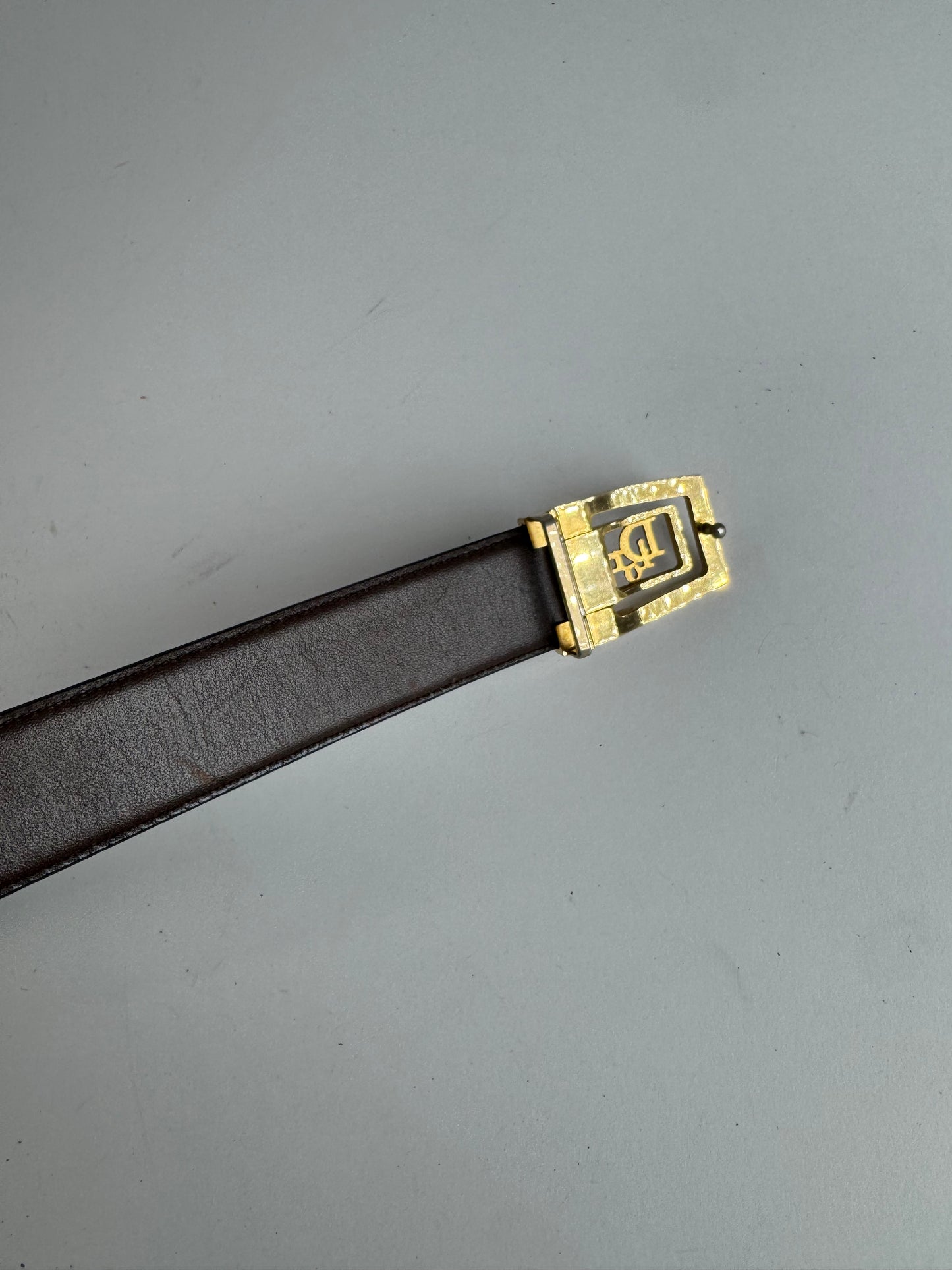 Vintage Dior Leather belt brown