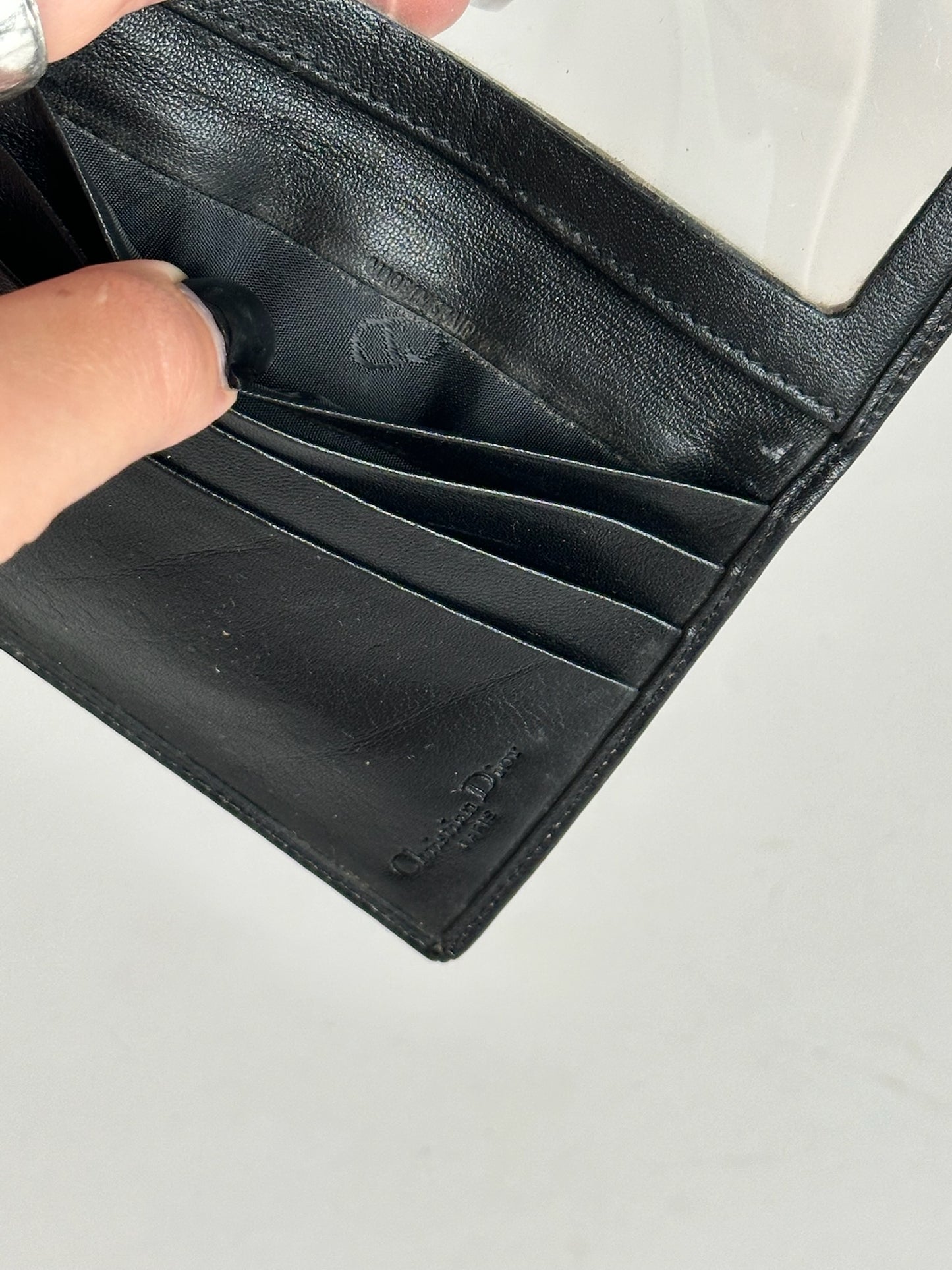 Vintage Dior leather card holder black
