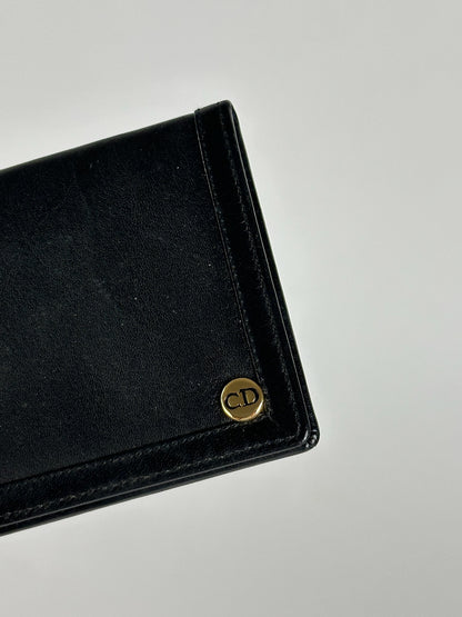 Vintage Dior leather card holder black