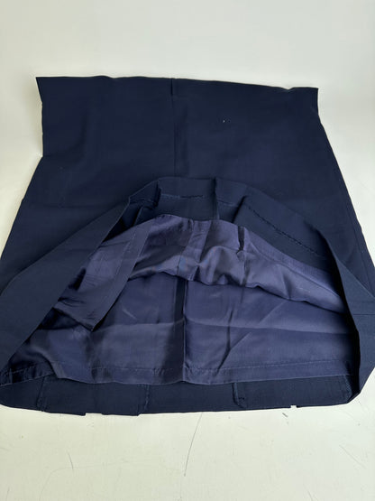 Vintage Burberry Wool Skirt Navy Blue M