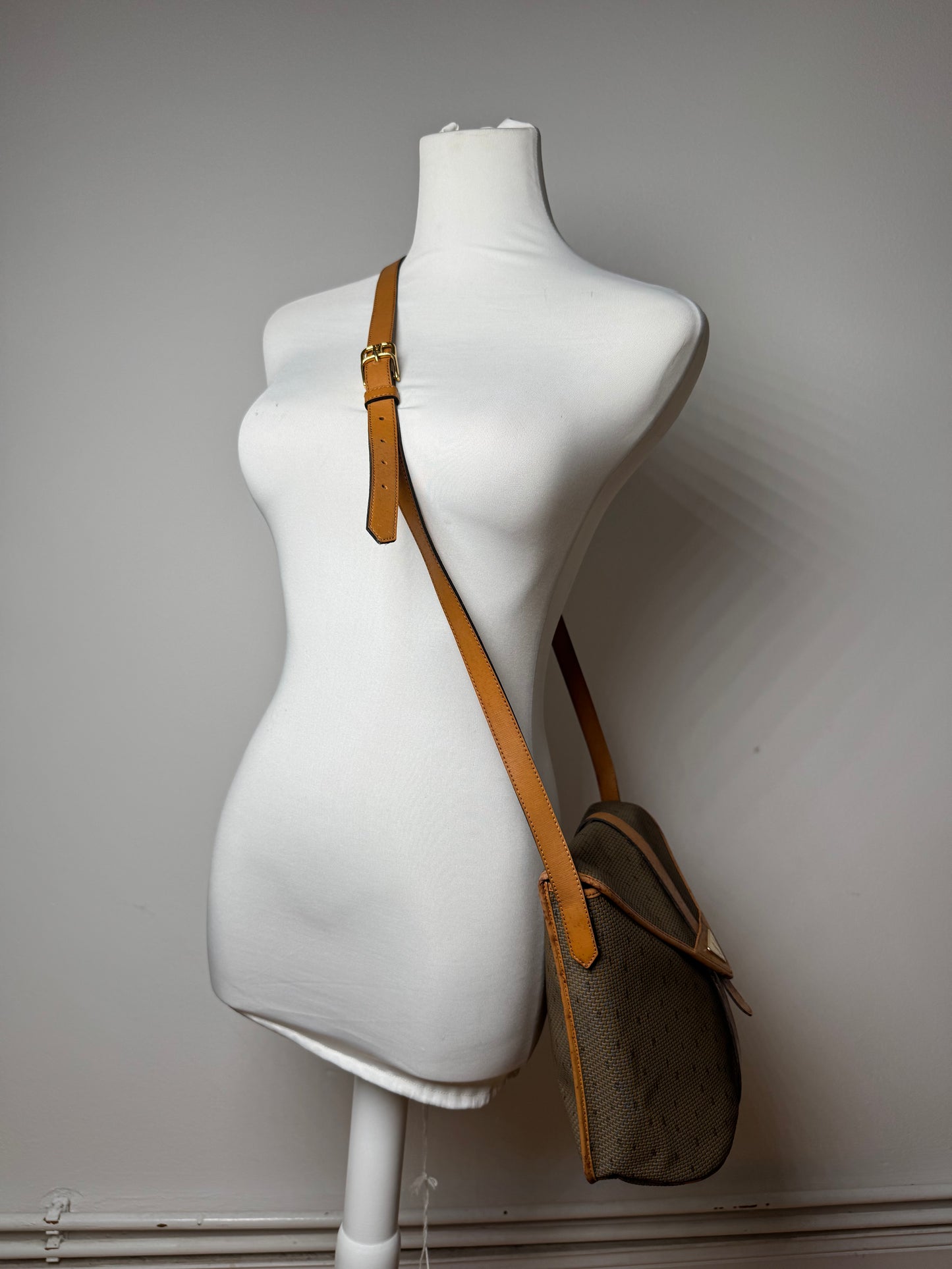 Sac vintage Yves Saint Laurent marron gris Marron